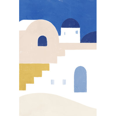 Simple Santorini I par Victoria Barnes - peinture sur toile tendue