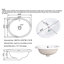  Petit lavabo encastré ovale 18 po x 12 po KARAMAG pour salle de bain compacte