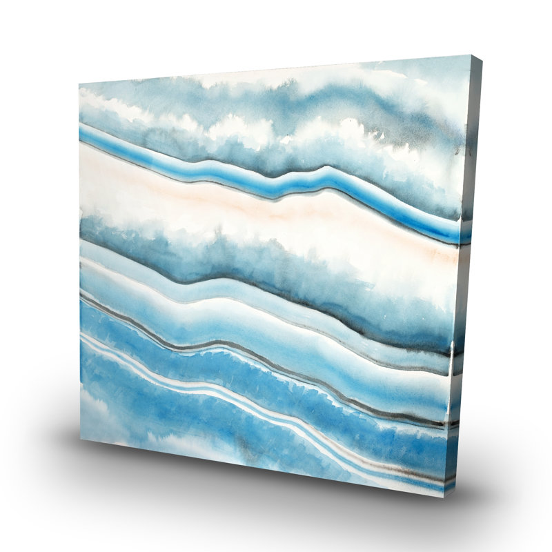 Textured geode - 32"x32" art on canvas
