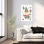 Happy Christmas Gnome Sleigh Whimsical Abstract Contemporary Christmas Tree Forest Winter Wall Art Print by Mathieu - Wrapped Canvas Print-1532051640