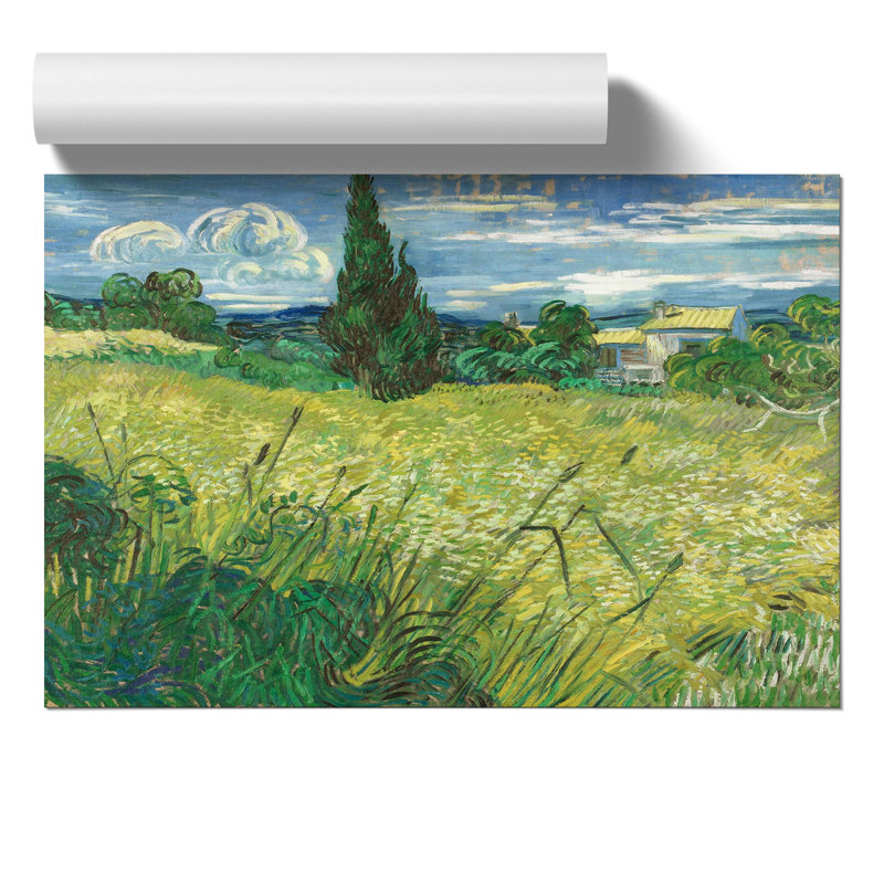 Green Field by Vincent van Gogh - Frameless Print, 21cm H x 30cm W x 0.1cm D