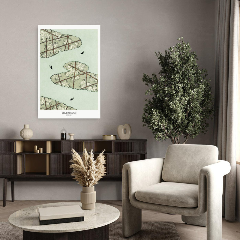Dashiell Contemporary Art Abstract Bird Flower Landscape Wall Art - Wrapped Canvas Print, 91.44 cm H x 60.96 cm W