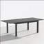 Table de salle à manger extensible en aluminium 63 "à 92", table de patio toutes saisons
