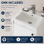 Meuble-lavabo avec lavabo, porte de rangement et tablette ouverte Bruto-67810164