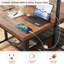 Îlot de cuisine 48 po avec prises de courant - support de boulanger mobile avec 3 tablettes, support pour micro-ondes et 5 crochets, capacité de 400 lb (brun)