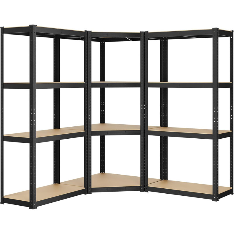 150cm W Steel Shelving Unit, Black