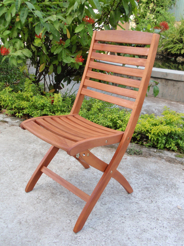Periwinkle Folding Patio Dining Side Chair