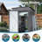 5x3 Ft Gray Metal Outdoor Storage For Balcony And Courtyard - Galvanized Steel, Multi Scenario Use, Simple Installation Tool Shed Backyard Patio Rust Metal, Modular Design, Easy Assembly