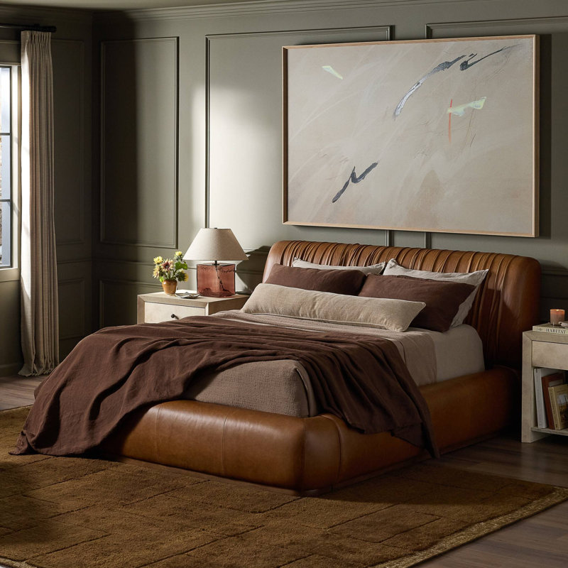 Ronaldo Bed-Sonoma Chestnut, King