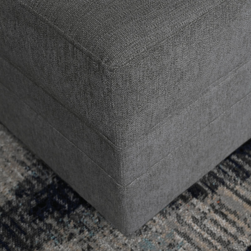 Brentwood Upholstered U-Shaped Sectional Reversible, Charcoal