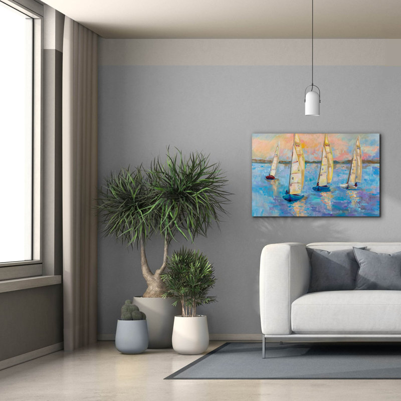 «Watch Hill 15s» par Jeanette Vertentes, art mural sur toile, H 26 po x l 40 po x P 1,5 po