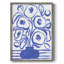 «Blue Brush Flowers I», reproduction encadrée - bois massif-308023178