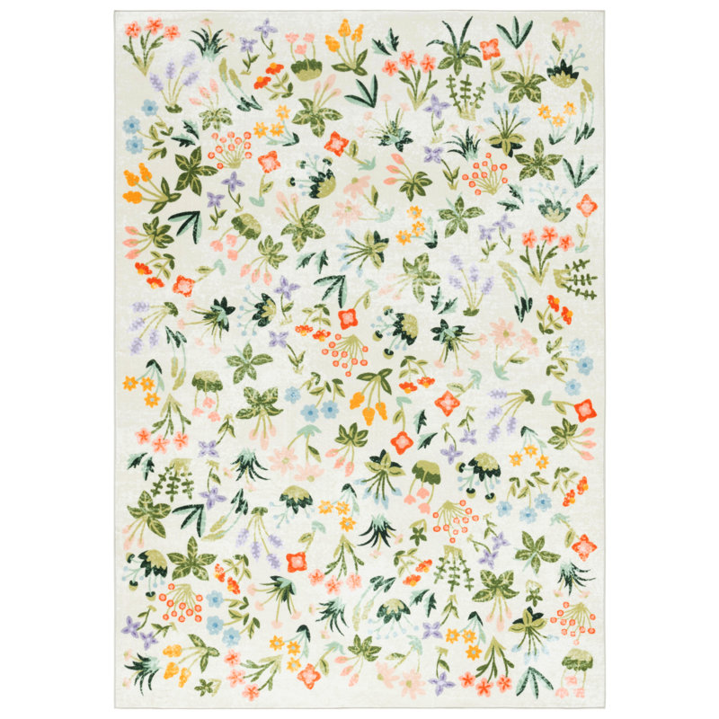 Tapis floral lavable à la machine MSRW 186 Performance, Rectangle 5 pi x 8 pi