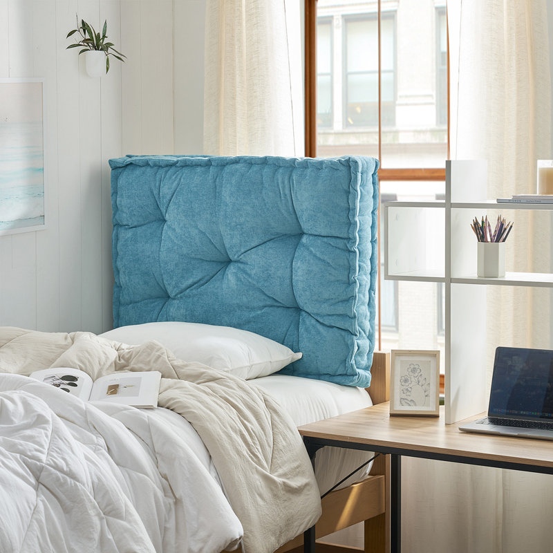 Rainha® - Classic Tufted College Headboard, Bright Ocean