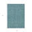3' X 5' Teal Blue And Ivory Geometric Washable Indoor Outdoor Area Rug