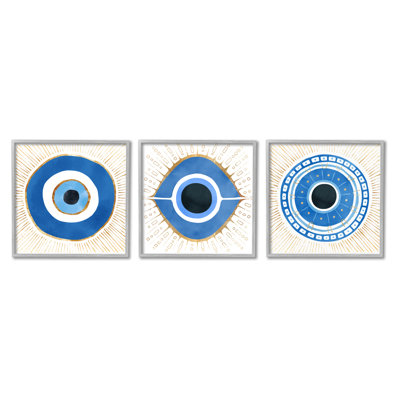 " Spiritual Evil Eye Mati Symbol " by Ziwei Li 3 - Pieces