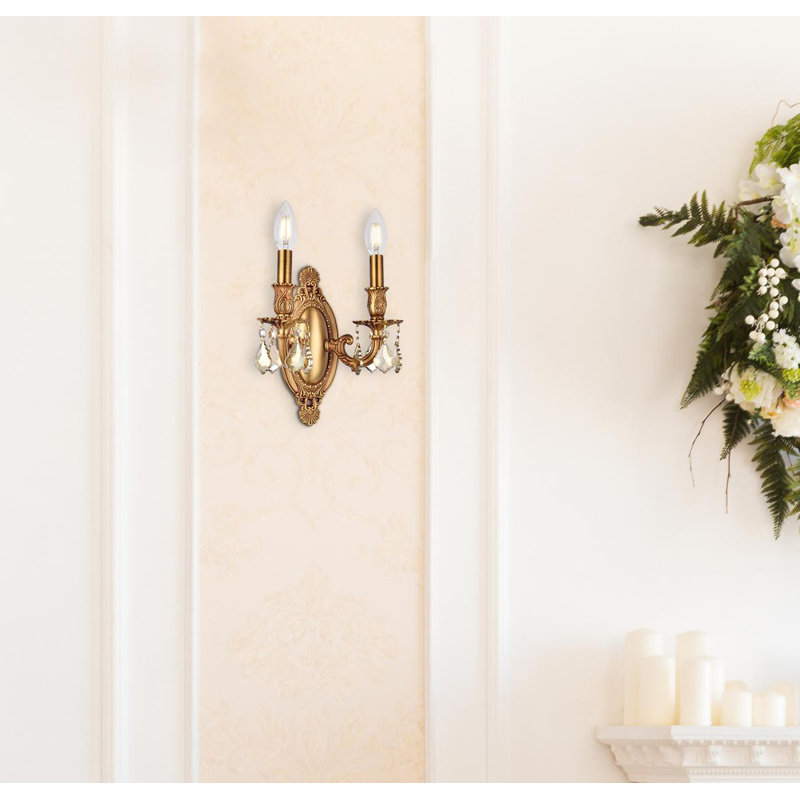 Ashmin Wall Sconce, Golden Teak (Smoky) / Royal Cut, French Gold