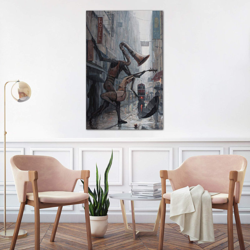 Life Is A Dance In The Rain by Adrian Borda - Wrapped Canvas Print, 30.48 cm H x  20.32 cm W x 1.91 cm D