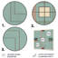 Graphisme rétro Mid-Century IV - impression sans cadre sur métal-1810000893