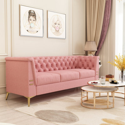 Tharyn Flared Arm Chesterfield Sofa