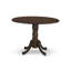 L'ensemble de table de cuisine 5 pièces pour 4 personnes comprend une table de salle à manger ronde avec Dropleaf et 4 chaises en bois massif espresso-1826268900-1826268901-1826268903