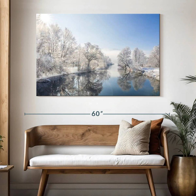 Arbres de neige Alvord Lake Kochelsee, H 34 po x l 51 po