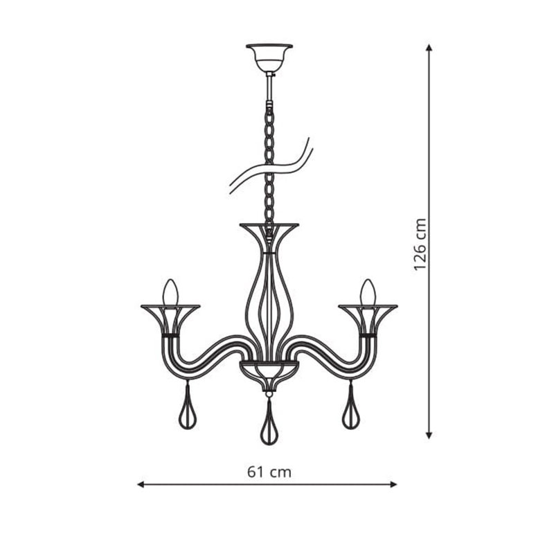 Ranger 6 - Light Candle Style Chandelier