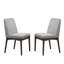 Ensemble de 2 chaises de salle à manger en bois massif avec coussin en tissu