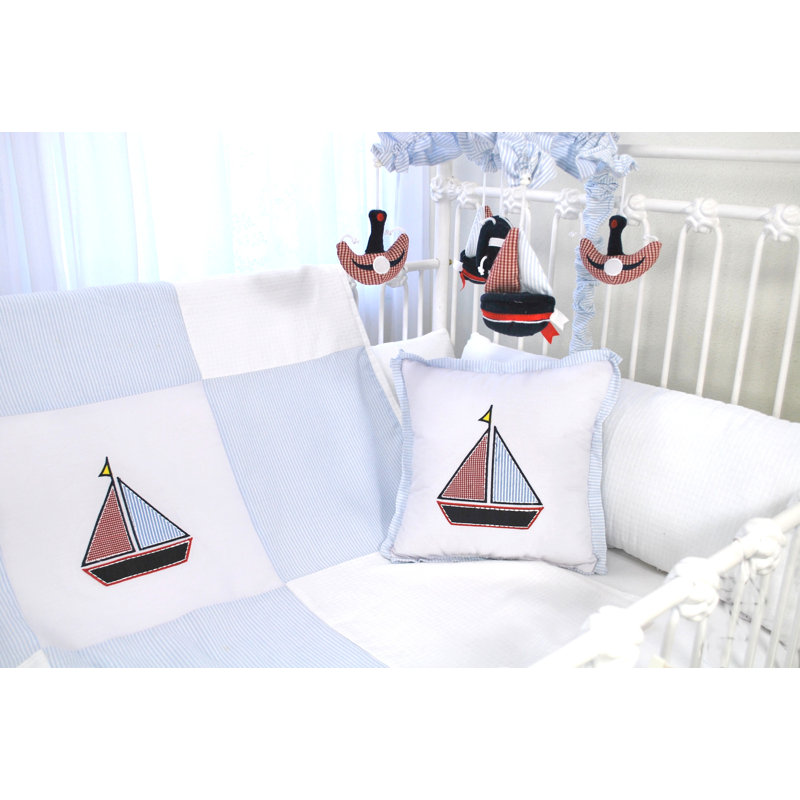 Coussin décoratif en coton bateau Sail Away