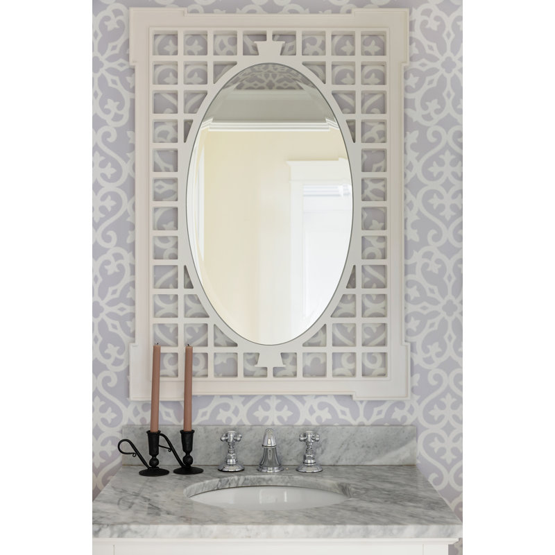 Emele Bria Hammel Garden Mirror, White
