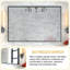 Miroir mural rectangulaire noir 36 x 24 pouces - Cadre en aluminium rouille, design luxueux, fixation murale, métal antirouille, reflet HD