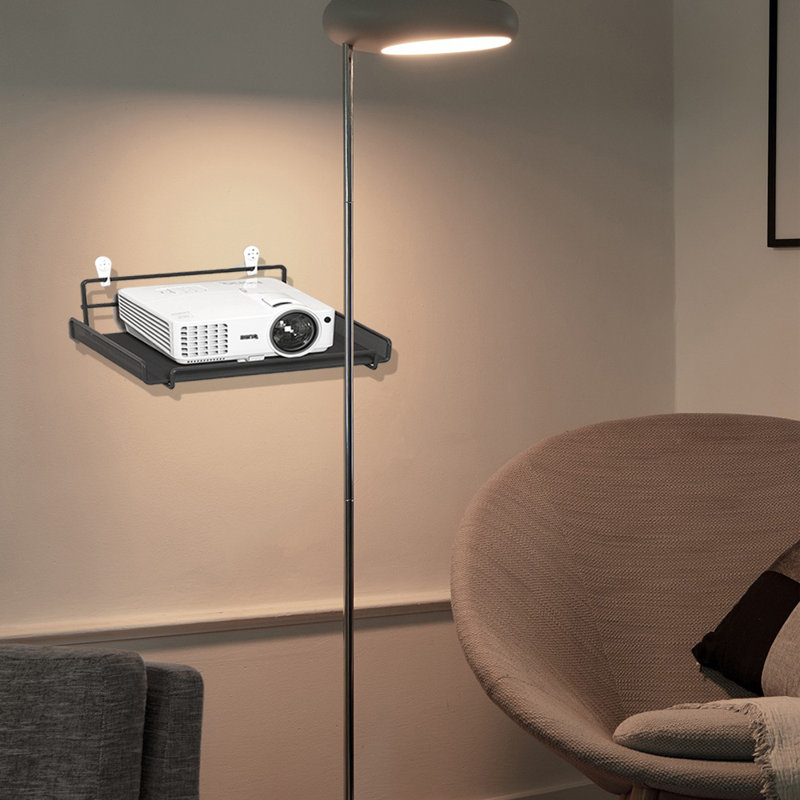 Aailiyah Metal Floating Shelf, Black