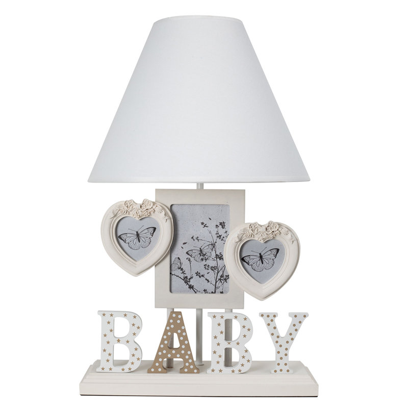Lampe de table 20 po Ethelen, Blanc, Brun