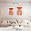 Forme Mid-Century perse rouge I