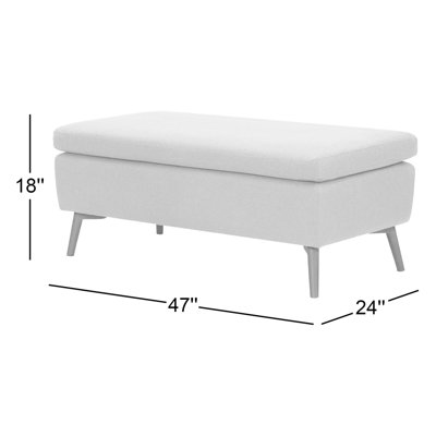 Bilal 47" Wide Rectangle Cocktail Ottoman