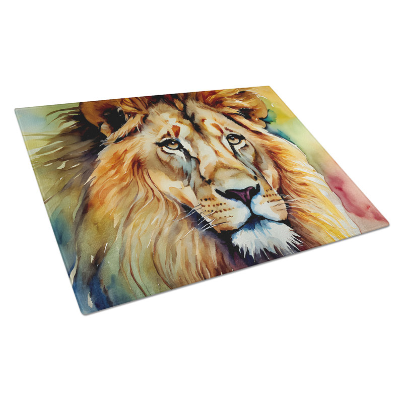 Lion Glass Cutting Board Large