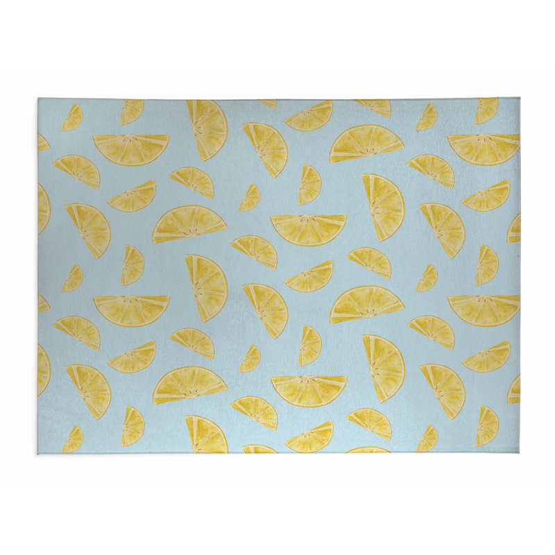 Summer Lemon Outdoor Rug, Rectangle 5' x 7'