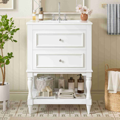 Bathroom Vanity with Open Shelf