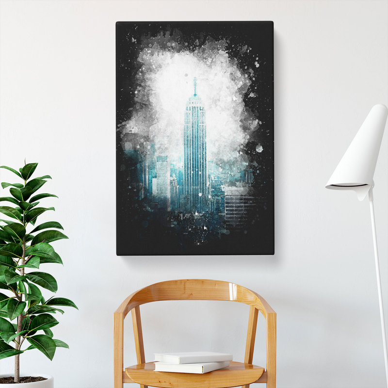 Empire State Building In New York - Wrapped Canvas Painting, 50cm H x 35cm W x 3cm D