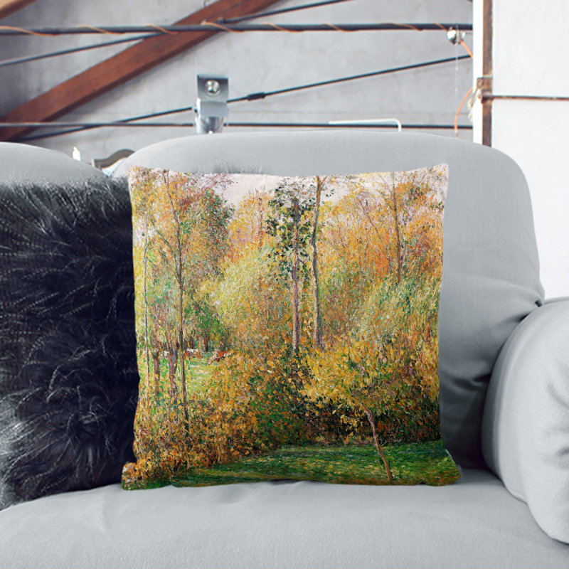 Autumn Wood Scatter Cushion, Black, 40cm H x 40cm W x 15cm D
