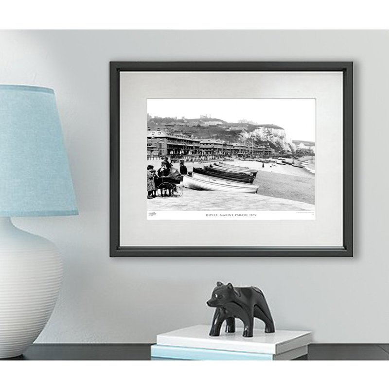 Dover, Marine Parade 1892 - Single Picture Frame Print, 45cm H x 60cm W x 2.3cm D