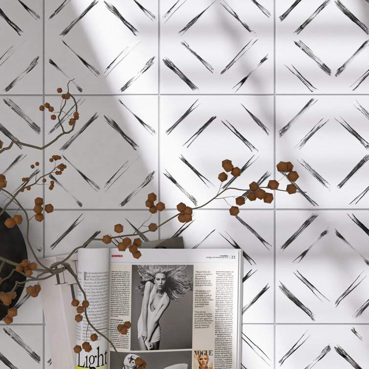 Kenzo 8" x 8" Porcelain Patterned Wall & Floor Tile