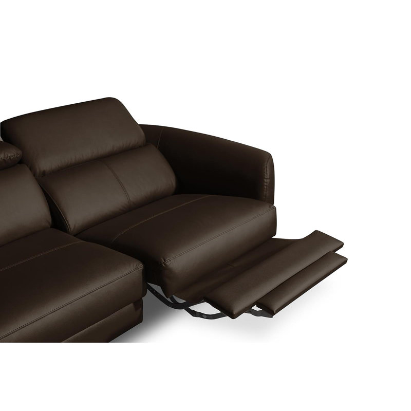 Hales 3 Seater Reclining Corner Sofa , Left Hand Facing, Dark Brown