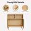80cm Compact Small Sideboard, Ribbed Door Storage Cabinet-1353864433