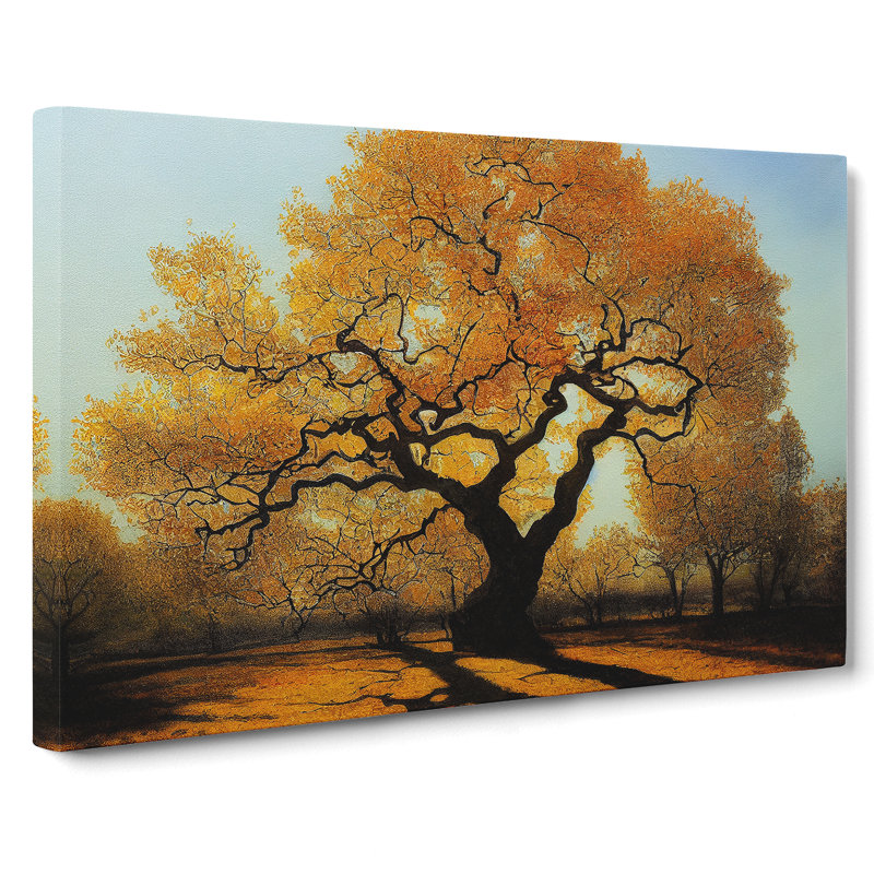 Exhilarating Oak Tree - Wrapped Canvas, 35cm H x 50cm W x 3cm D