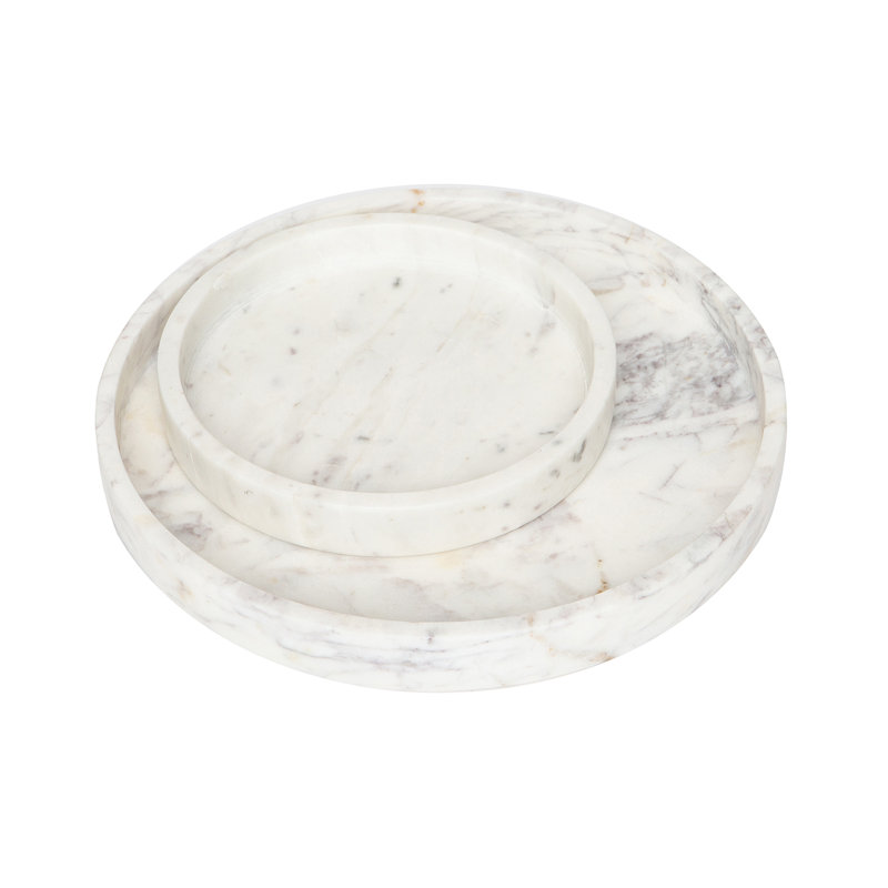 Epsilon Marble Tray, 2" H x 8" W x 8" D