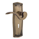 Prairie Plate Privacy (Bed & Bath) with Decorative Keyhole and Manor Lever