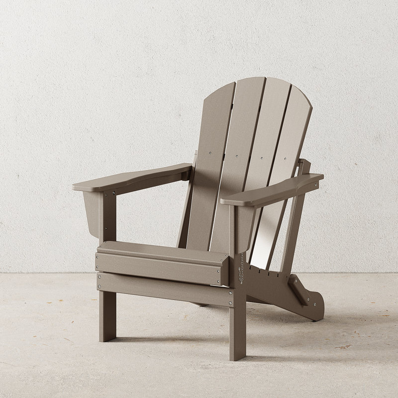 Chaise Adirondack pliante Shawnna, Bois patiné