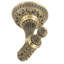 HAMPTON CRYSTALIZED SMALL HOOK; DECORATED WITH LIGHT COLORADO TOPAZ SWAROVSKI CRYSTALS; FLORENTINE GOLD FINISH-1491477558