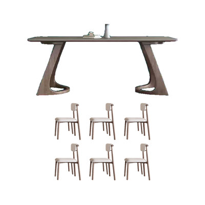 High-end Villa Rock Slab Dining Table